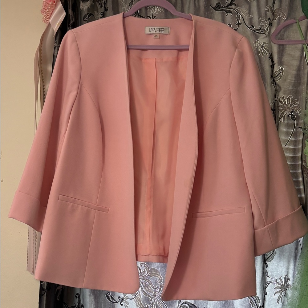 Kasper Women's Soft Pink Suit Jacket